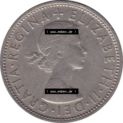 Münzen Großbritannien Umlaufmünzen Sammlung in PNG Großbritannien 1954-1970, 2 Schilling-Florin, Two Shillings, 1965-01 ELIZABETH II DEI GRATIA REGINA (5)... Sammlung