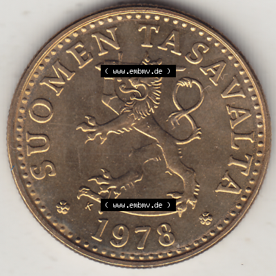 Münze Finnland / SUOMI Umlaufmünzen Sammlung in PNG 1963-1990, 20 Penny, 1978-1 (1) - Digital Münzen-Bildmaterial einer Münze aus Finnland in farbige mit einen... Sammlung