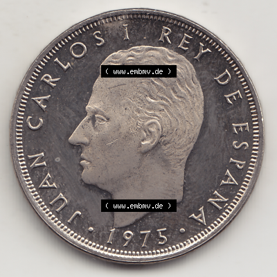 Münze Spanien / España Umlaufmünzen Sammlung in PNG 1975-1980, 25 PTAS Peseten, 1977-1 (1) - Digitales Münzen-Bildmaterial einer spanischen Münze aus... Sammlung