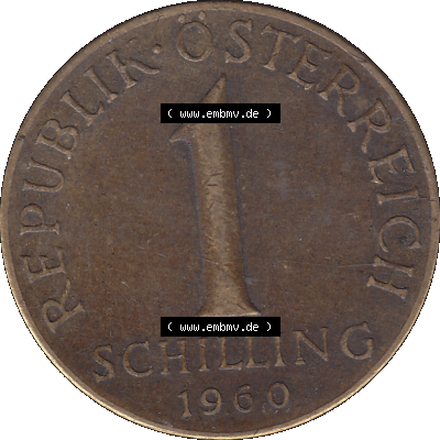 Alte Münzen Österreich 1 / Ein Schilling 1959-2001, 1 Schilling 1960-02. Vorderseite der alten österreichischen 1 / Ein Schilling Münze Edelweiß aus dem Zeitraum... Sammlung