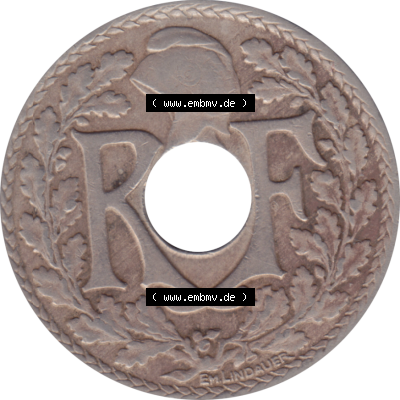 Münze Frankreich Umlaufmünzen Sammlung in PNG 1917-1938, 10 Centimes, Cent 1924-01 (6) - Digitales Münzen-Bildmaterial einer französischen Francs Münze aus... Sammlung