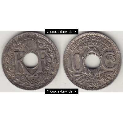 Münze Frankreich Umlaufmünzen Sammlung in PNG 1917-1938, 10 Centimes, 10 CMES EGALITÉ FRATERNITÉ LIBERTÉ 1918-2 (3) - Digitales Münzen-Bildmaterial... Sammlung