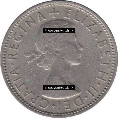 Münzen Großbritannien Umlaufmünzen Sammlung in PNG Großbritannien 1954-1970, 2 Schilling-Florin, Two Shillings, 1966-03 ELIZABETH II DEI GRATIA REGINA (5)... Sammlung