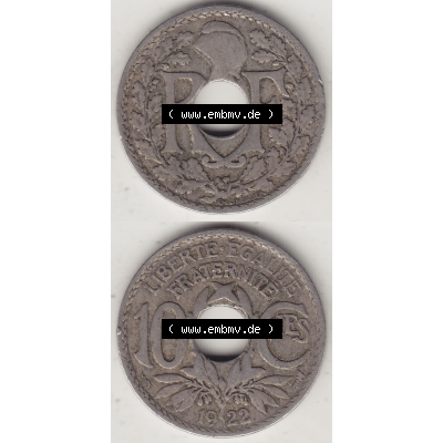 Münze Frankreich Umlaufmünzen Sammlung in PNG 1917-1938, 10 Centimes, 10 CMES EGALITÉ FRATERNITÉ LIBERTÉ 1922-1 (4) - Digitales Münzen-Bildmaterial... Sammlung