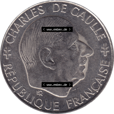Münze Frankreich Umlaufmünzen Sammlung in PNG 1988-1988, 1 Francs, Franken 1988-01 (6) - Digitales Münzen-Bildmaterial einer französischen Francs Münze aus... Sammlung