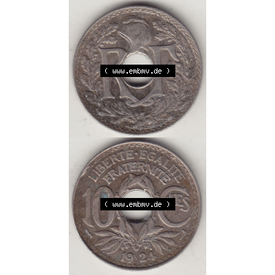 Münze Frankreich Umlaufmünzen Sammlung in PNG 1917-1938, 10 Centimes, 10 CMES EGALITÉ FRATERNITÉ LIBERTÉ 1924-2 (4) - Digitales Münzen-Bildmaterial... Sammlung