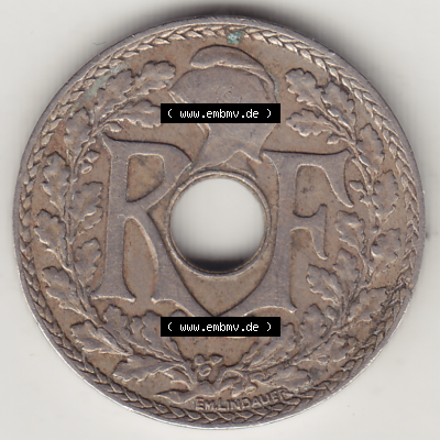 Münze Frankreich Umlaufmünzen Sammlung in PNG 1917-1938, 10 Centimes - Cmes 1935-2 (1) - Digitales Münzen-Bildmaterial einer französischen Francs Münze aus Frankreich... Sammlung