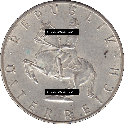 Alte Münze 5 / Fünf Schilling Österreich in original Farbgebung von Scanner transparenten PNG 1960-1968, 5 Fünf Schilling 1965-01, 5,20 Gramm 640er Silber,... Sammlung