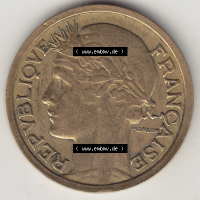 Münze Frankreich Umlaufmünzen Sammlung in PNG 1931-1941, 2 Franken 1938-1 LIBERTE EGALITE FRATERNITE (1) - Digitales Münzen-Bildmaterial einer französischen Francs Münze... Sammlung