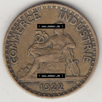 Münze Frankreich Umlaufmünzen Sammlung in PNG 1922-1927, 1 Franken, BON POUR One Franc, 1922-2 CHAMBRES DE COMMERCE DE FRANCE (1) - Digitales Münzen-Bildmaterial... Sammlung