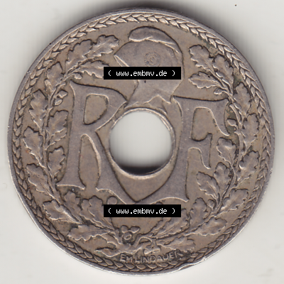 Münze Frankreich Umlaufmünzen Sammlung in PNG 1917-1938, 10 Centimes - Cmes 1936 (1) - Digitales Münzen-Bildmaterial einer französischen Francs Münze aus Frankreich... Sammlung