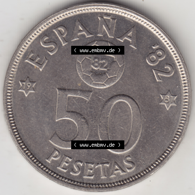 Münze Spanien / España Umlaufmünzen Sammlung in PNG 1980-1992, 50 Pesetas - Peseten 1979 (1) - Digitales Münzen-Bildmaterial einer spanischen Münze aus Spanien... Sammlung