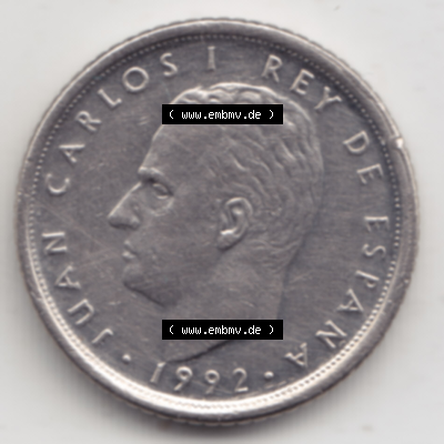 Münze Spanien / España Umlaufmünzen Sammlung in PNG 1992-1992, 10 Peseten (2) - Digitales Münzen-Bildmaterial einer spanischen Münze aus Spanien in farbige... Sammlung