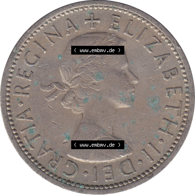 Münzen Großbritannien Umlaufmünzen Sammlung in PNG Großbritannien 1954-1970, 2 Schilling-Florin, Two Shillings, 1966-02 ELIZABETH II DEI GRATIA REGINA (5)... Sammlung