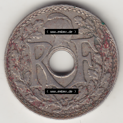 Münze Frankreich Umlaufmünzen Sammlung in PNG 1917-1938, 10 Centimes - Cmes 1932 (1) - Digitales Münzen-Bildmaterial einer französischen Francs Münze aus Frankreich... Sammlung