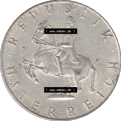 Alte Münze 5 / Fünf Schilling Österreich in original Farbgebung von Scanner transparenten PNG 1960-1968, 5 Fünf Schilling 1964-01, 5,20 Gramm 640er Silber,... Sammlung