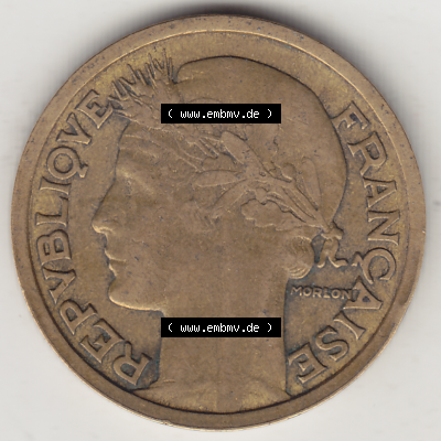Münze Frankreich Umlaufmünzen Sammlung in PNG 1931-1941, 1 Franken, 1 Franc, 1934-1 LIBERTE EGALITE FRATERNITE (1) - Digitales Münzen-Bildmaterial einer französischen... Sammlung