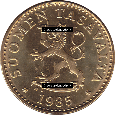Münze Finnland / SUOMI Umlaufmünzen Sammlung in PNG 1963-1990, 20 Penny Penniä 1985-01, SUOMEN TASAVALTA (5) - Digital Münzen-Bildmaterial einer Münze... Sammlung