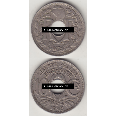 Münze Frankreich Umlaufmünzen Sammlung in PNG 1917-1938, 10 Centimes, 10 CMES EGALITÉ FRATERNITÉ LIBERTÉ 1918-1 (4) - Digitales Münzen-Bildmaterial... Sammlung