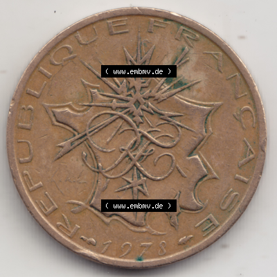 Münze Frankreich Umlaufmünzen Sammlung in PNG 1974-1987, 10 Franken-Francs 1978 III. (2) - Digitales Münzen-Bildmaterial einer französischen Francs Münze... Sammlung