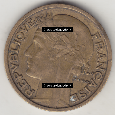 Münze Frankreich Umlaufmünzen Sammlung in PNG 1931-1941, 2 Franken 1932-2 LIBERTE EGALITE FRATERNITE (1) - Digitales Münzen-Bildmaterial einer französischen Francs Münze... Sammlung
