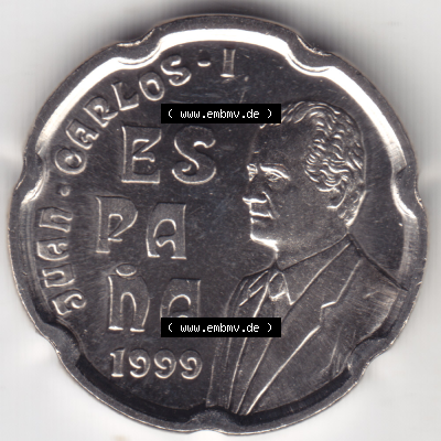 Münze Spanien / España Umlaufmünzen Sammlung in PNG 1998-2000, 50 Ptas, Peseten (2) - Digitales Münzen-Bildmaterial einer spanischen Münze aus Spanien... Sammlung