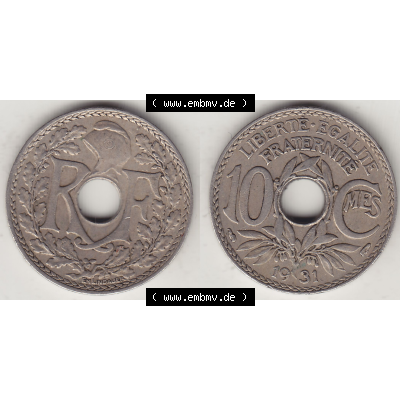 Münze Frankreich Umlaufmünzen Sammlung in PNG 1917-1938, 10 Centimes, 10 CMES EGALITÉ FRATERNITÉ LIBERTÉ 1931-2 (3)_1 (1) - Digitales... Sammlung