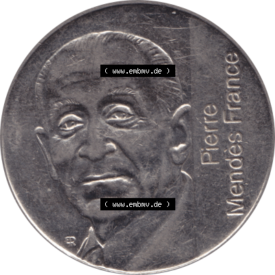 Münze Frankreich Umlaufmünzen Sammlung in PNG 1992-1992, 5 Francs Franken in Nickel 1992-01 (6) - Digitales Münzen-Bildmaterial einer französischen Francs Münze... Sammlung