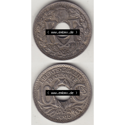 Münze Frankreich Umlaufmünzen Sammlung in PNG 1917-1938, 10 Centimes, 10 CMES EGALITÉ FRATERNITÉ LIBERTÉ 1918-2 (4) - Digitales Münzen-Bildmaterial... Sammlung