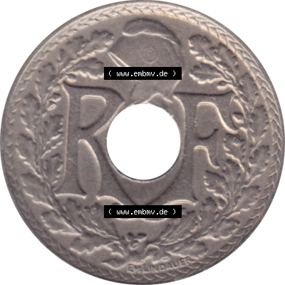 Münze Frankreich Umlaufmünzen Sammlung in PNG 1917-1938, 10 Centimes, Cent 1933-01 (6) - Digitales Münzen-Bildmaterial einer französischen Francs Münze aus... Sammlung