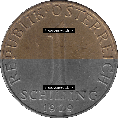 Österreich 1 / Ein Schilling 1959-2001, 1 Schilling 1979 (Stück 4) Sammlung