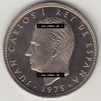 Münze Spanien / España Umlaufmünzen Sammlung in PNG 1975-1975, 100 Peseten 1975 (Stück 1), JUAN CARLOS I REY DE ESPAÑA (1)... Sammlung