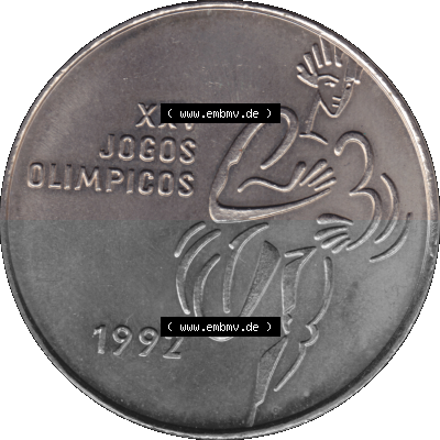 Alte Gedenkmünze aus Portugal als PNG-Grafik 1992, 200 Escudos, XXV Jogos Olimpicos Sammlung