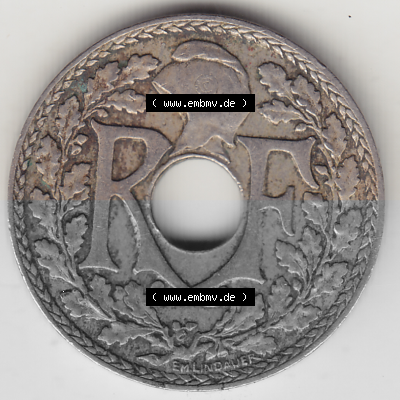 Münze Frankreich Umlaufmünzen Sammlung in PNG 1917-1938, 10 Centimes - Cmes 1935 (Stück 4) (1) - Digitales Münzen-Bildmaterial... Sammlung