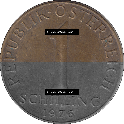 Österreich 1 / Ein Schilling 1959-2001, 1 Schilling 1976 (Stück 2) Sammlung