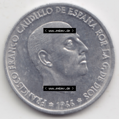 Münze Spanien / España Umlaufmünzen Sammlung in PNG 1966-1966, 50 Centomis (2) - Digitales Münzen-Bildmaterial einer spanischen... Sammlung