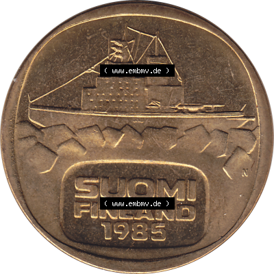 Münze Finnland / SUOMI Umlaufmünzen Sammlung in PNG 1979-1993, 5 Markkaa Fünf finnische Mark 1985 (Stück 1), Suomi Finland... Sammlung