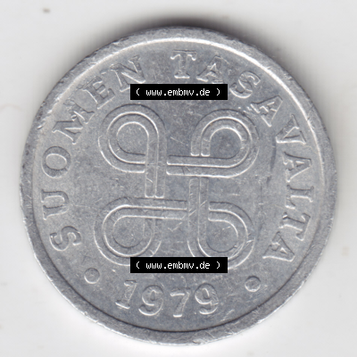 Münze Finnland / SUOMI Umlaufmünzen Sammlung in PNG 1977-1990, 5 Penniä (2) - Digital Münzen-Bildmaterial einer Münze aus... Sammlung