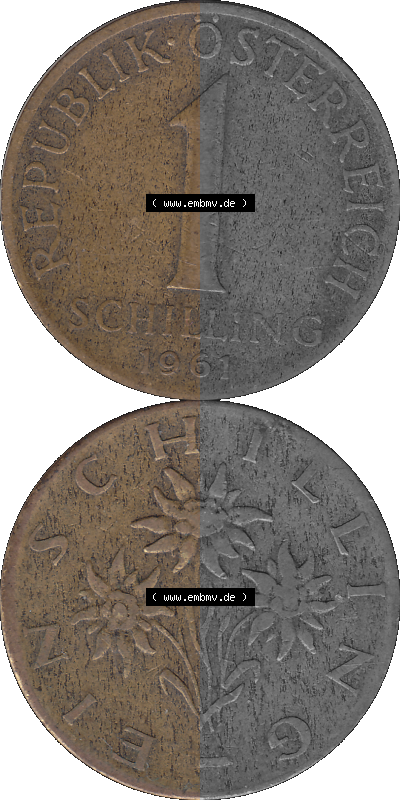 Österreich 1 / Ein Schilling 1959-2001, 1 Schilling 1961 (Stück 1) Sammlung