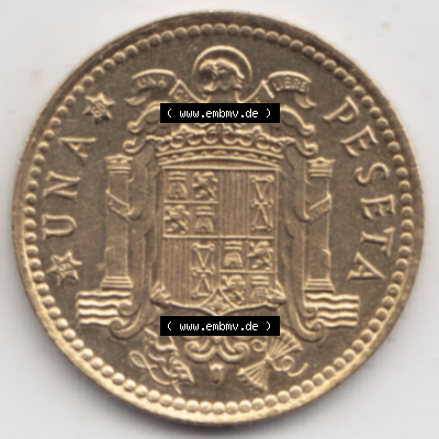 Münze Spanien / España Umlaufmünzen Sammlung in PNG 1975-1975, 1 Pesete 1979 (1) - Digitales Münzen-Bildmaterial einer spanischen... Sammlung