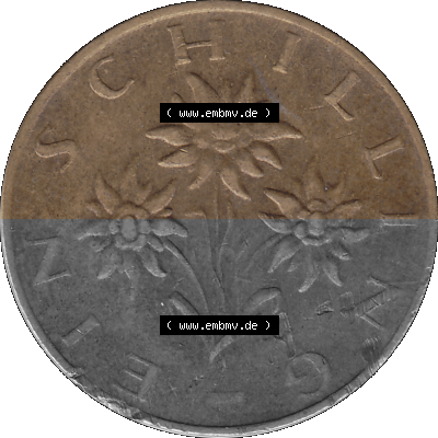 Österreich 1 / Ein Schilling 1959-2001, 1 Schilling 1972 (Stück 3) Sammlung