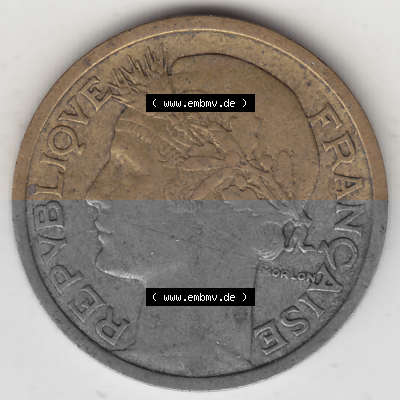 Münze Frankreich Umlaufmünzen Sammlung in PNG 1931-1941, 1 Franken, 1 Franc, 1936 (Stück 1) LIBERTE EGALITE FRATERNITE (1)... Sammlung