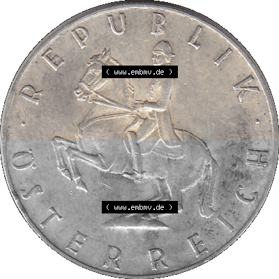 5 / Fünf Schilling Österreich in original Farbgebung von Scanner transparenten PNG 1960-1968, 5 Fünf Schilling 1961 (Stück... Sammlung