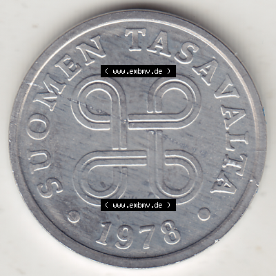 Münze Finnland / SUOMI Umlaufmünzen Sammlung in PNG 1977-1990, 5 Penny, 1978 (Stück 1) (1) - Digital Münzen-Bildmaterial einer... Sammlung