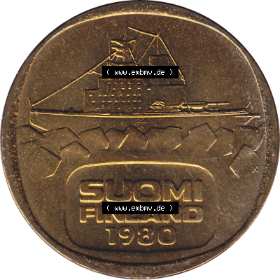Münze Finnland / SUOMI Umlaufmünzen Sammlung in PNG 1979-1993, 5 Markkaa Fünf finnische Mark 1980 (Stück 1), Suomi Finland... Sammlung