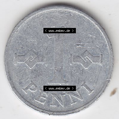 Münze Finnland / SUOMI Umlaufmünzen Sammlung in PNG 1969-1979, 1 Penni (1) - Digital Münzen-Bildmaterial einer Münze aus Finnland... Sammlung