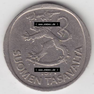 Münze Finnland / SUOMI Umlaufmünzen Sammlung in PNG 1969-1993, 1 Markka (2) - Digital Münzen-Bildmaterial einer Münze aus... Sammlung