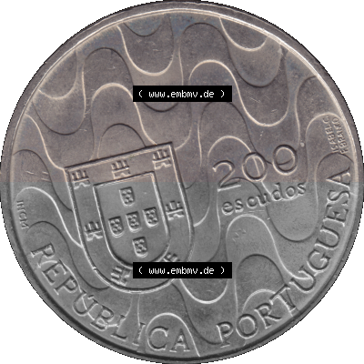 Alte Gedenkmünze aus Portugal als PNG-Grafik 1992, 200 Escudos, Presidencia da Comunidade Europeia Sammlung