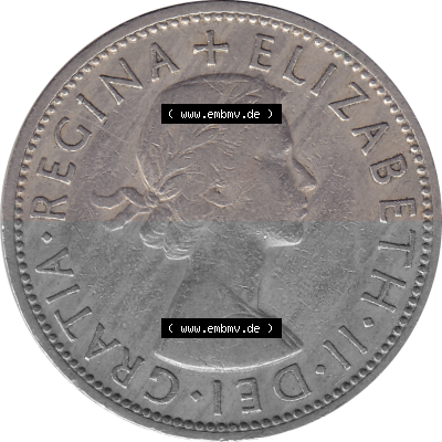 Münzen Großbritannien Umlaufmünzen Sammlung in PNG Großbritannien 1954-1970, 2 Schilling-Florin, Two Shillings, 1962 (Stück... Sammlung