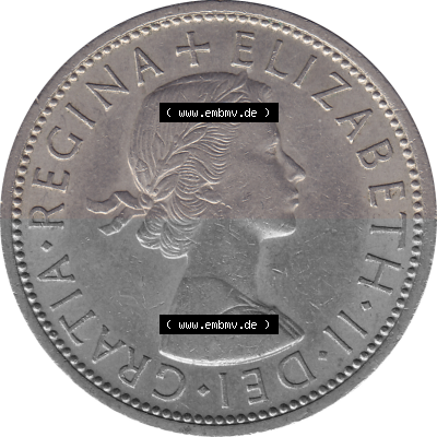 Münzen Großbritannien Umlaufmünzen Sammlung in PNG Großbritannien 1954-1970, 2 Schilling-Florin, Two Shillings, 1966 (Stück... Sammlung